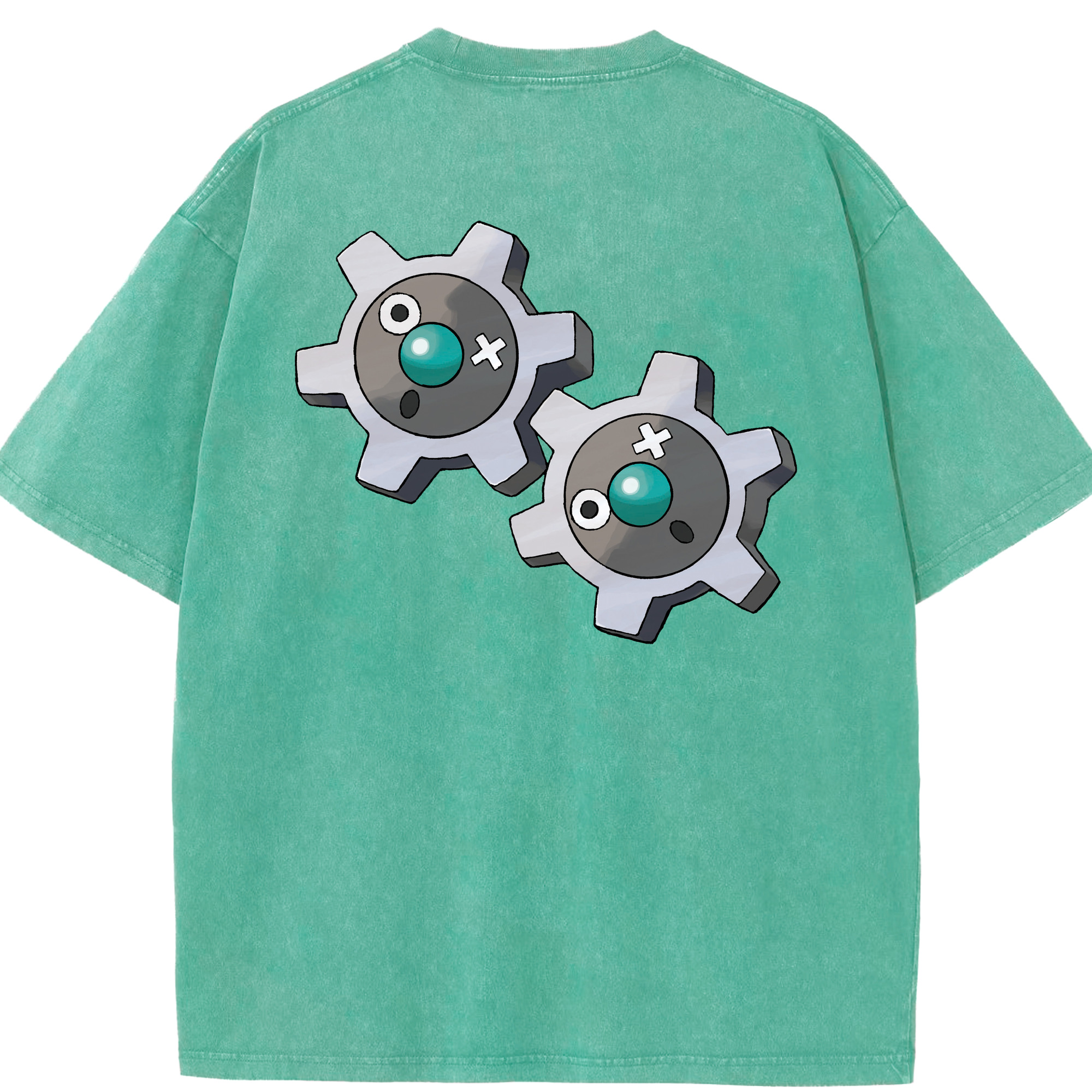 （画像用） ポケットモンスター Pokémon 綿100% ヴィンテージ風 半袖Tシャツ（背面プリント）
